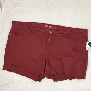 Old Navy Plus Size Denim Shorts Red 28